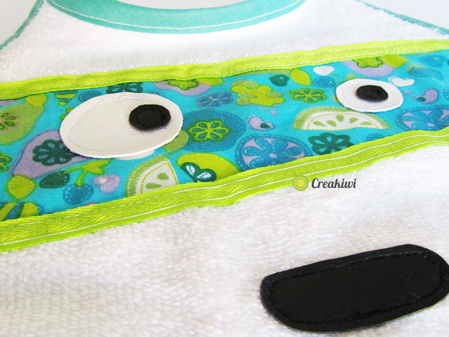 Bavoir vert bleu Creakiwi