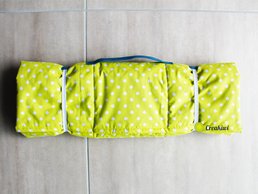 Sac à langer vert anis et turquoise Creakiwi