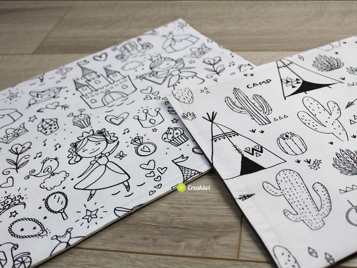 Set de table à colorier pour enfants impatients