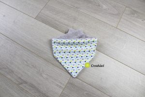 Bandana anti bavouille gris motif gouttes