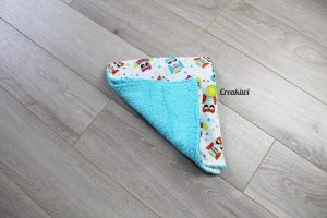 Lot de 2 essuie-touts lavables et réutilisables motif chouettes éponge grise