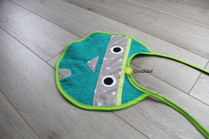 Bavoir Chachou gourmand bleu