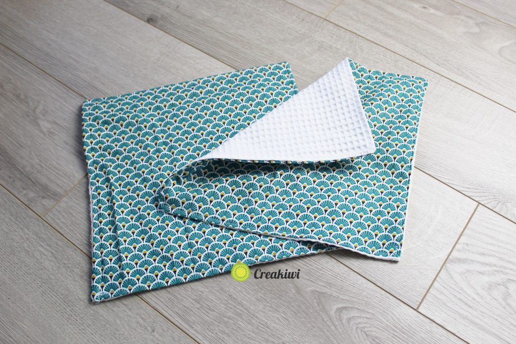 Essuie-tout lavable en nid d'abeille bleu ⋆ Creakiwi