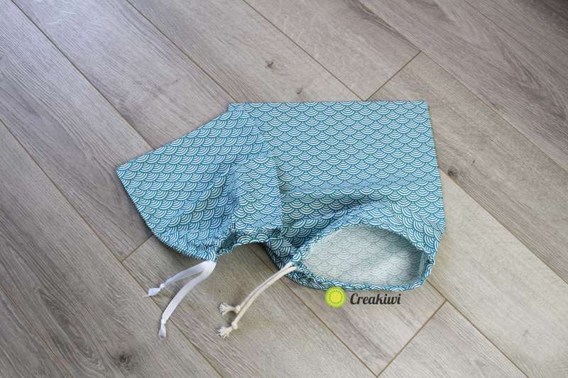 Lot de 2 sacs à vrac refermables bleu 2 formats Creakiwi Produit zero dechet pour épicerie