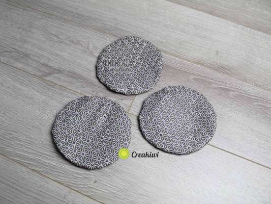 Lot de 3 couvercles écologiques diamètre 10cm