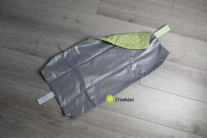 Emballage lavable vert pour sandwich demi-baguette