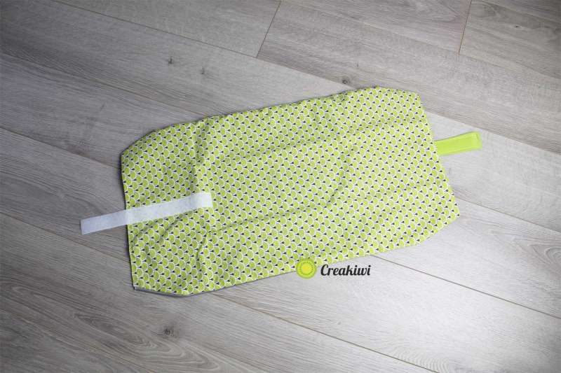 Emballage lavable vert pour sandwich demi-baguette