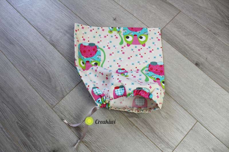Sac à vrac motif chat souris beige