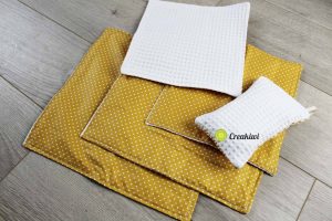 PACK Nid d'abeille blanc et couleur moutarde Creakiwi