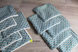 LOT de 10 lingettes 15x15cm pour bébé Creakiwi