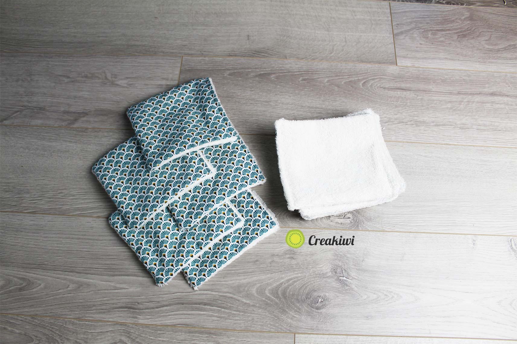 LOT de 10 lingettes 15x15cm pour bébé Creakiwi