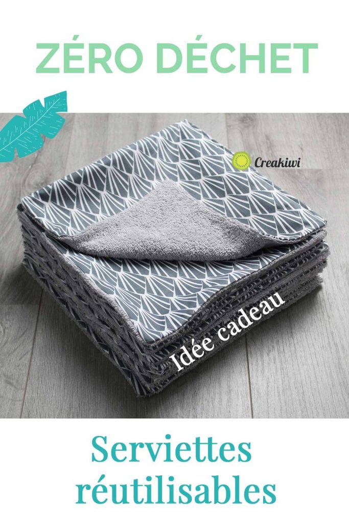 Serviettes de table lavables et réutilisable, produit zero dechet Creakiwi
