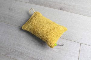 Eponge lavable jaune et bleu