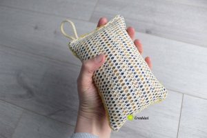 Eponge lavable jaune et bleu