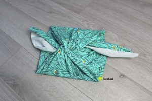 Furoshiki vert d'eau Jersey emballage cadeau en tissu réutilisable Creakiwi