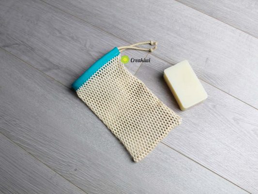 Filet à savon de couleur bleue Creakiwi