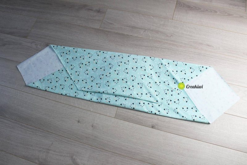 Furoshiki motif chats menthe à l'eau - Creakiwi emballage cadeau en tissu joli motif chat