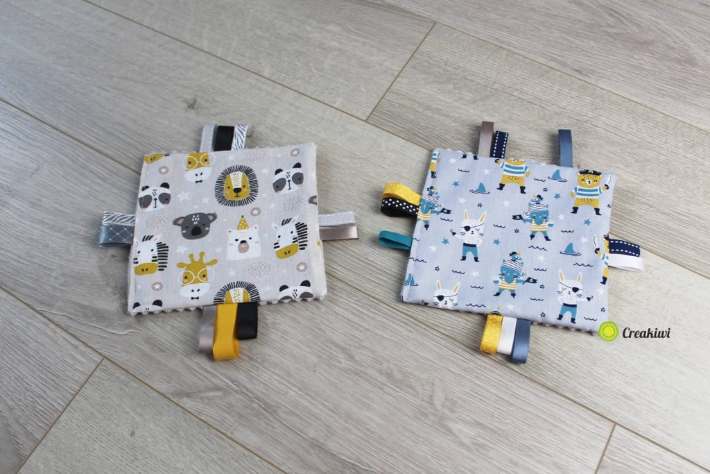 Des doudous plats sensoriels vraiment tous doux