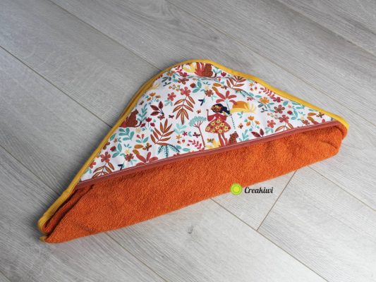 Cape de bain orange petite jungle